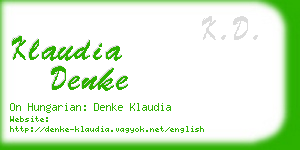 klaudia denke business card